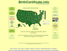 Tablet Screenshot of birthcertificate.info